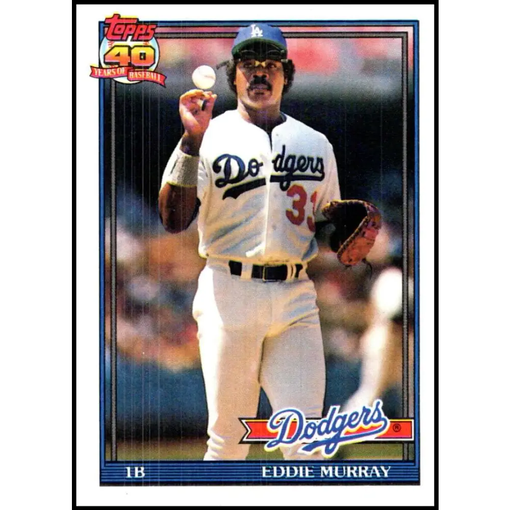 1991 Topps #590 Eddie Murray NM-MT Los Angeles Dodgers Baseball Card  Image 1