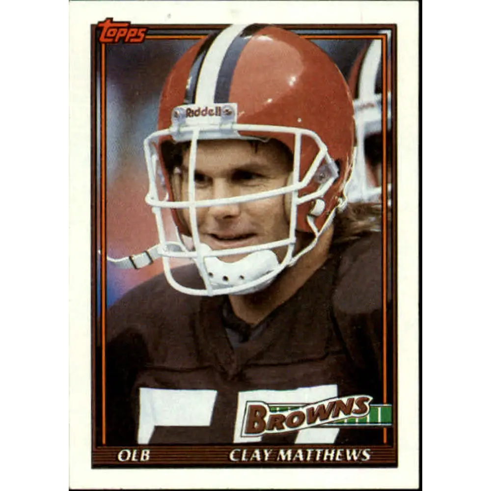 1991 Topps #591 Clay Matthews NM-MT Cleveland Browns Football Card  Image 1
