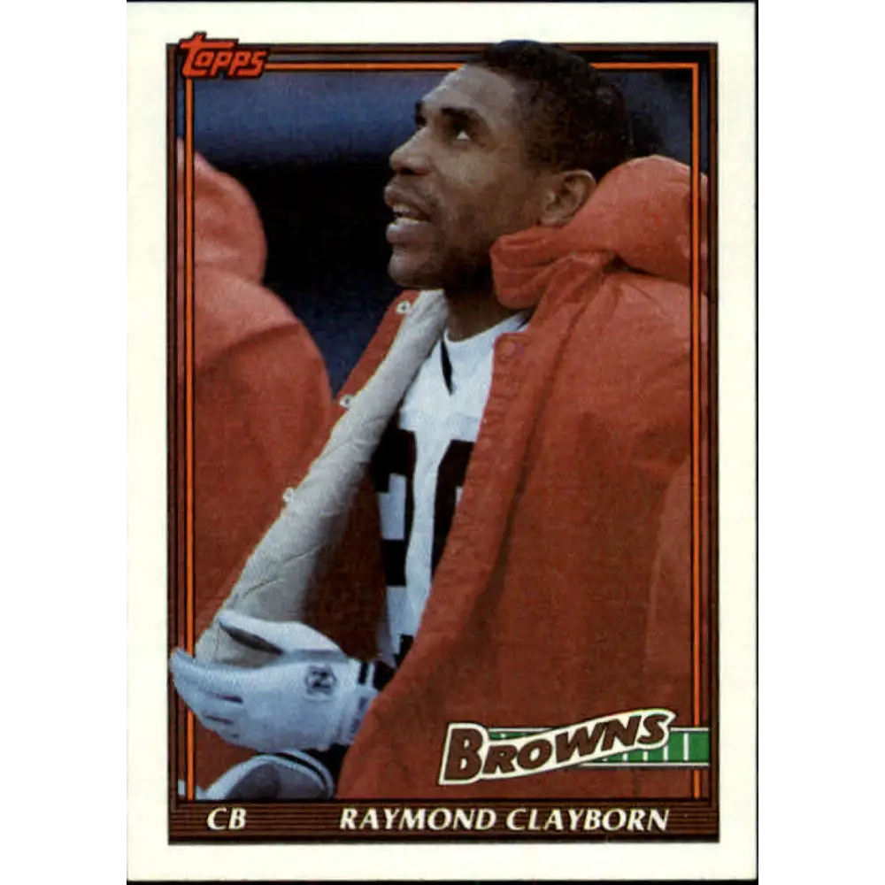 1991 Topps #593 Raymond Clayborn NM-MT Cleveland Browns Football Card  Image 1
