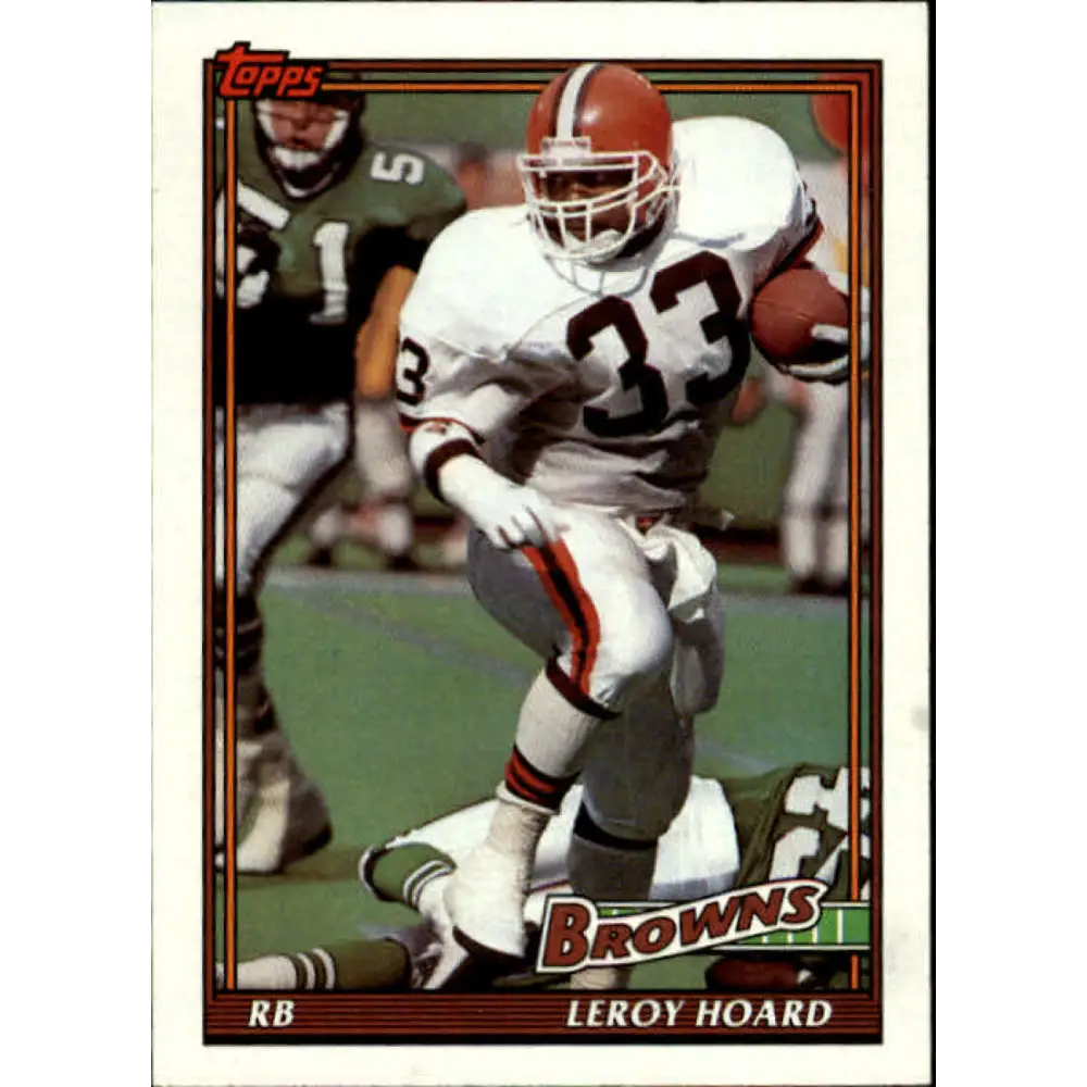 1991 Topps #594 Leroy Hoard NM-MT Cleveland Browns Football Card  Image 1