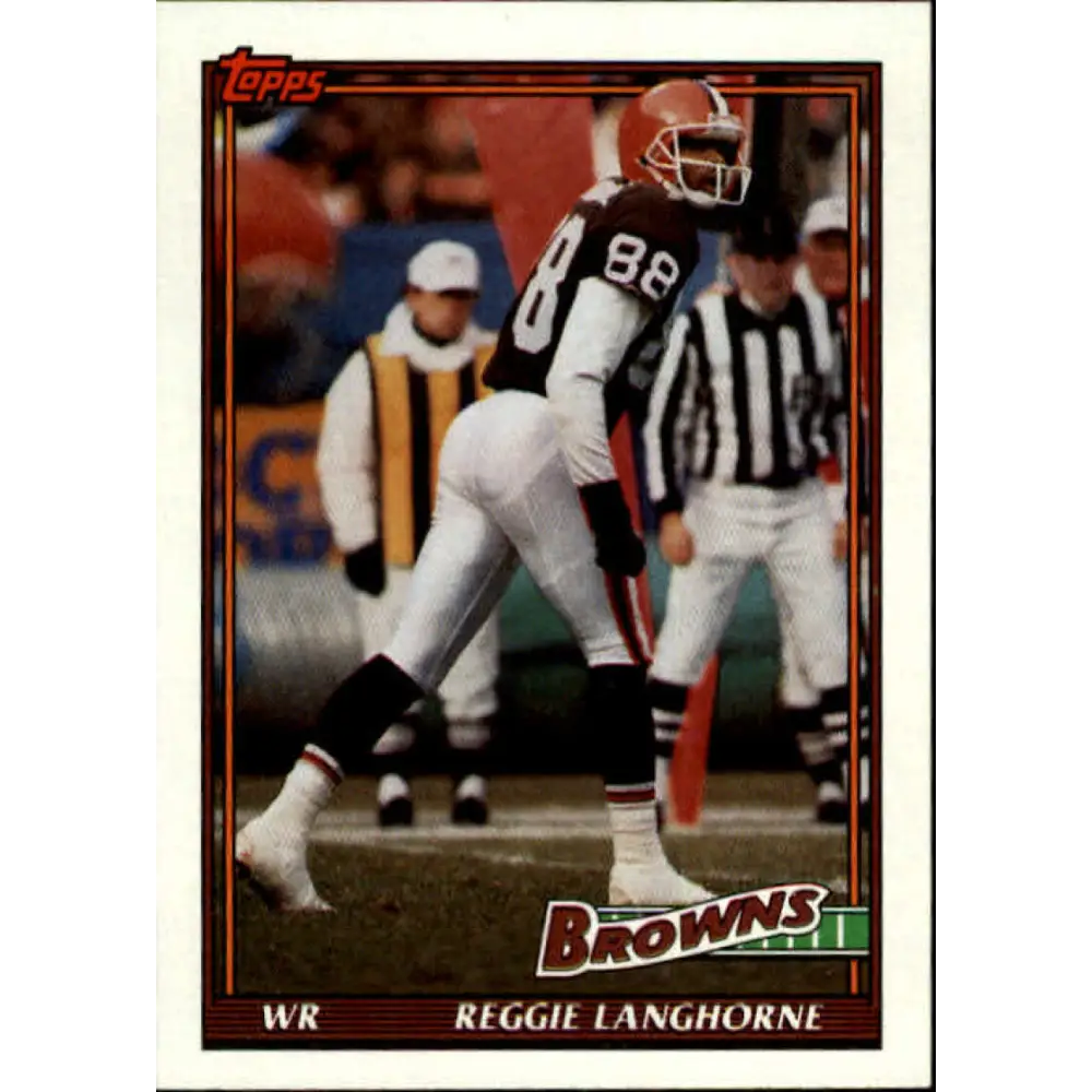 1991 Topps #595 Reggie Langhorne NM-MT Cleveland Browns Football Card  Image 1
