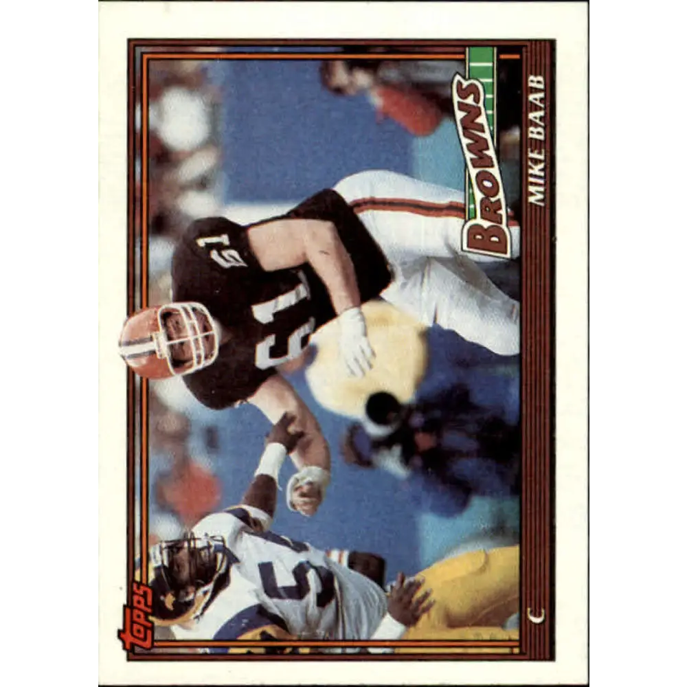 1991 Topps #596 Mike Baab NM-MT Cleveland Browns Football Card  Image 1