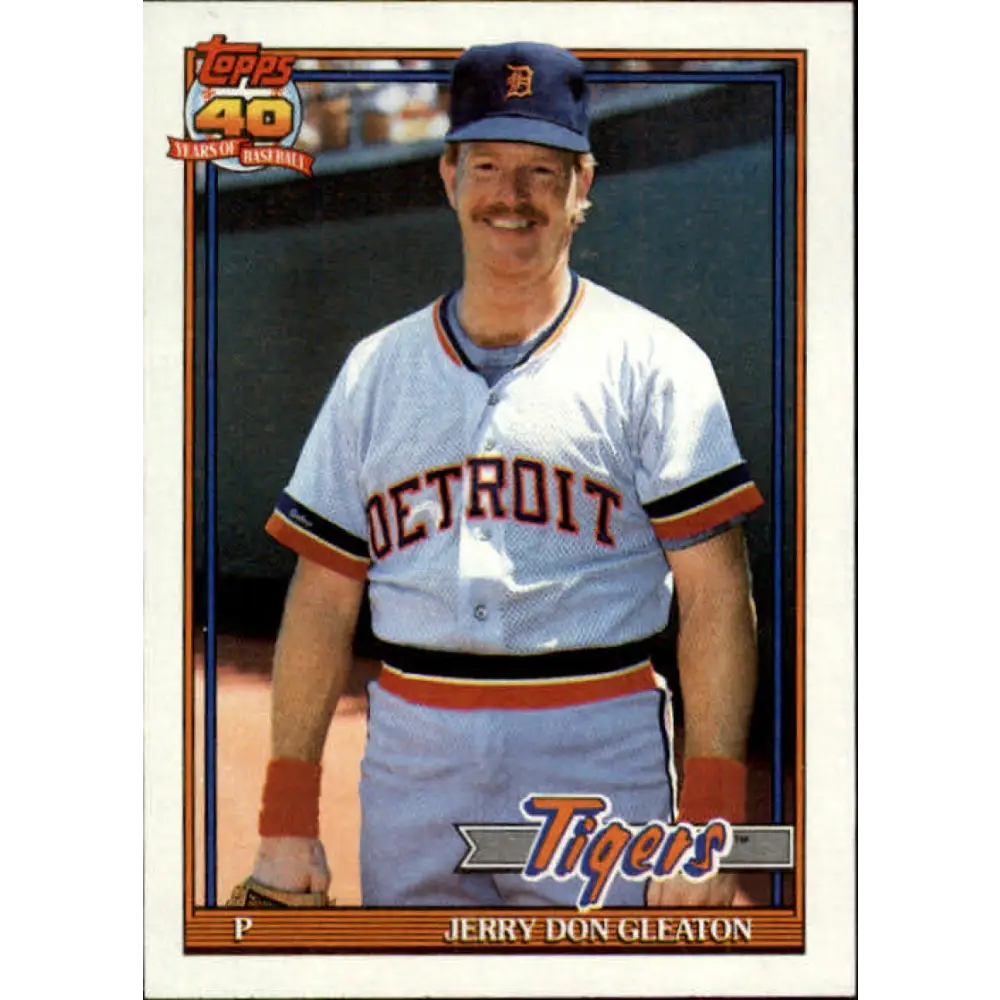 1991 Topps #597 Jerry Don Gleaton NM-MT Detroit Tigers Baseball Card  Image 1