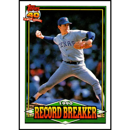 1991 Topps #6 Nolan Ryan NM-MT Texas Rangers Baseball Card  Image 1