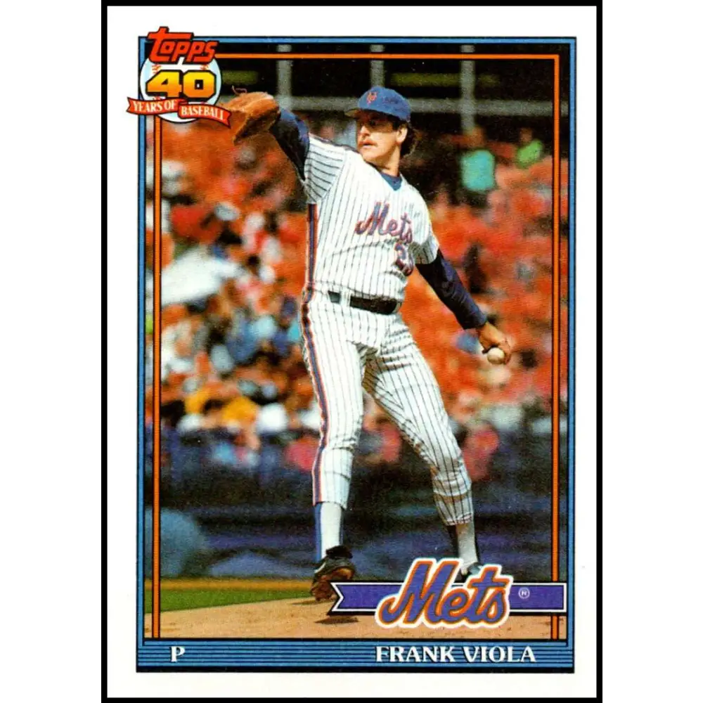 1991 Topps #60 Frank Viola NM-MT New York Mets Baseball Card  Image 1