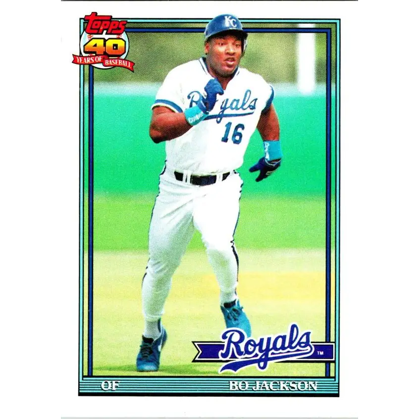 1991 Topps #600 Bo Jackson NM-MT Kansas City Royals Baseball Card  Image 1