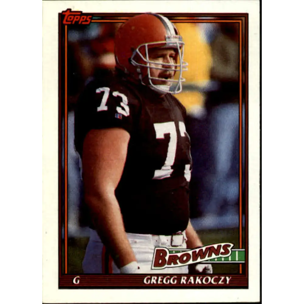 1991 Topps #601 Gregg Rakoczy NM-MT Cleveland Browns Football Card  Image 1