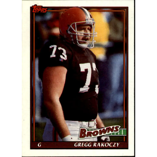 1991 Topps #601 Gregg Rakoczy NM-MT Cleveland Browns Football Card  Image 1