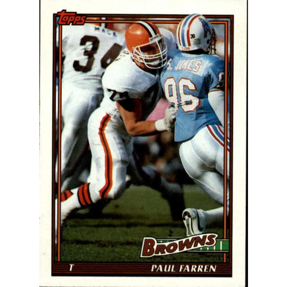 1991 Topps #603 Paul Farren NM-MT Cleveland Browns Football Card  Image 1