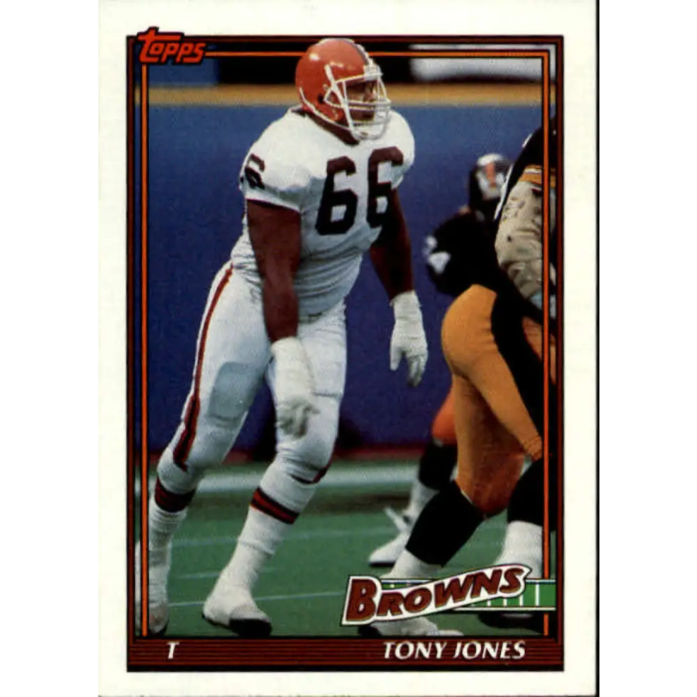1991 Topps #605 Tony Jones NM-MT RC Rookie Cleveland Browns Football Card  Image 1