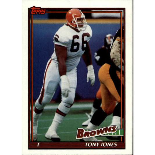 1991 Topps #605 Tony Jones NM-MT RC Rookie Cleveland Browns Football Card  Image 1