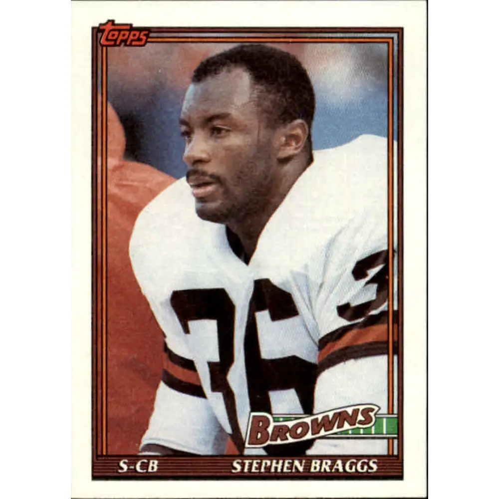 1991 Topps #606 Stephen Braggs NM-MT Cleveland Browns Football Card  Image 1