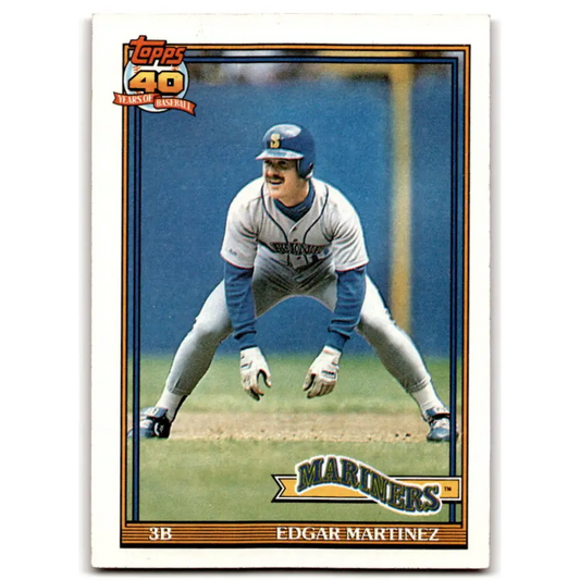 1991 Topps #607 Edgar Martinez NM-MT Seattle Mariners Baseball Card  Image 1
