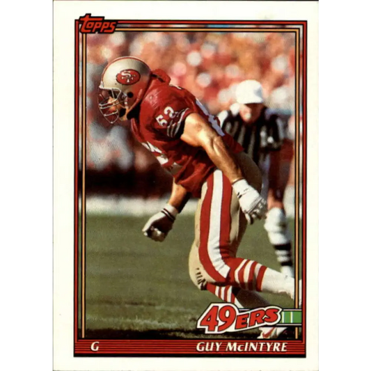 1991 Topps #61 Guy McIntyre NM-MT San Francisco 49ers Football Card  Image 1