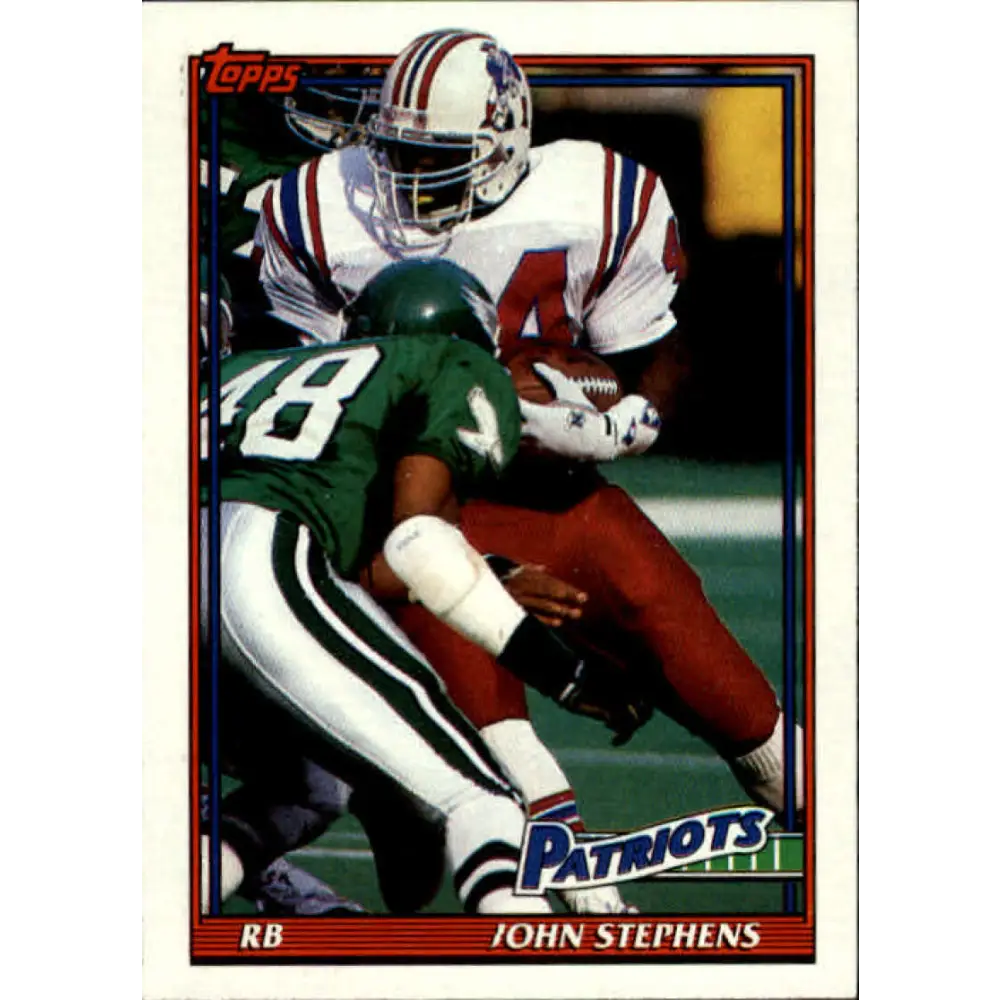 1991 Topps #610 John Stephens NM-MT New England Patriots Football Card  Image 1