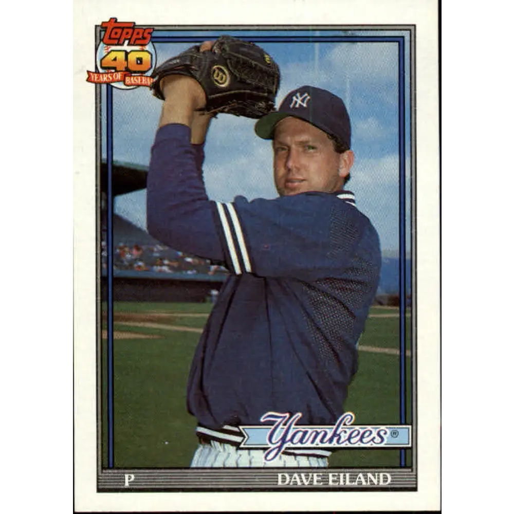 1991 Topps #611 Dave Eiland NM-MT New York Yankees Baseball Card  Image 1