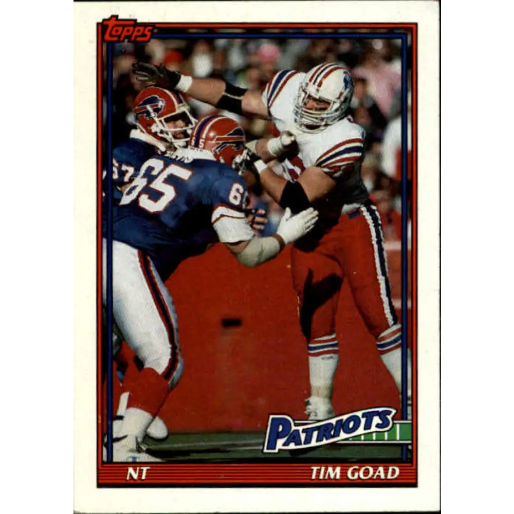1991 Topps #612 Tim Goad NM-MT New England Patriots Football Card  Image 1