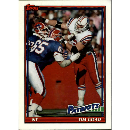 1991 Topps #612 Tim Goad NM-MT New England Patriots Football Card  Image 1