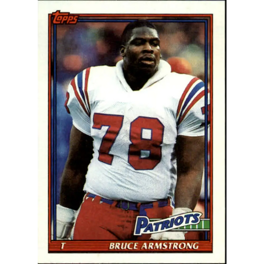 1991 Topps #614 Bruce Armstrong NM-MT New England Patriots Football Card  Image 1