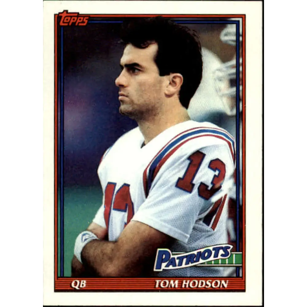 1991 Topps #615 Tom Hodson NM-MT New England Patriots Football Card  Image 1