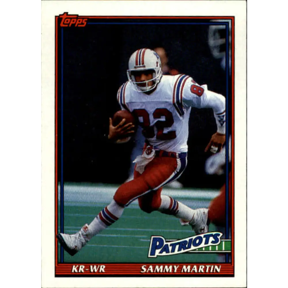 1991 Topps #616 Sammy Martin NM-MT New England Patriots Football Card  Image 1