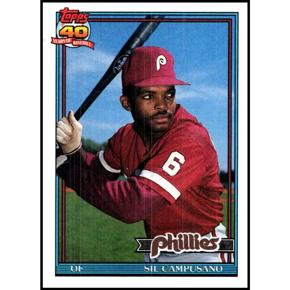 1991 Topps #618 Sil Campusano NM-MT Philadelphia Phillies Baseball Card  Image 1