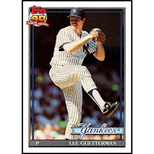 1991 Topps #62 Lee Guetterman NM-MT New York Yankees Baseball Card  Image 1