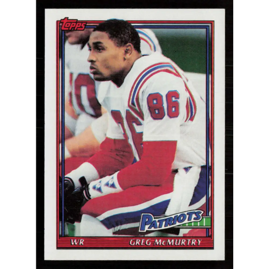 1991 Topps #623 Greg McMurtry NM-MT New England Patriots Football Card  Image 1