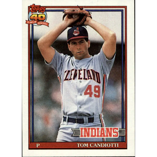 1991 Topps #624 Tom Candiotti NM-MT Cleveland Indians Baseball Card  Image 1