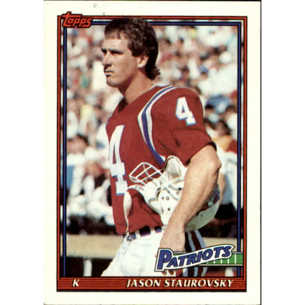 1991 Topps #625 Jason Staurovsky NM-MT New England Patriots Football Card  Image 1