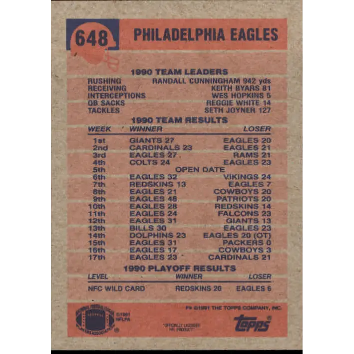 1991 Topps #625 Jason Staurovsky NM-MT New England Patriots Football Card  Image 2