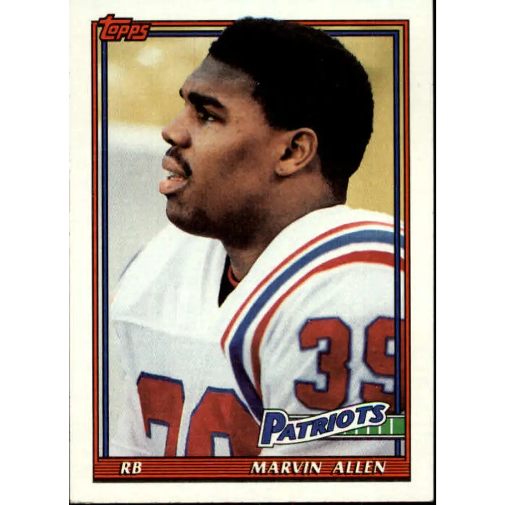 1991 Topps #626 Marvin Allen NM-MT New England Patriots Football Card  Image 1