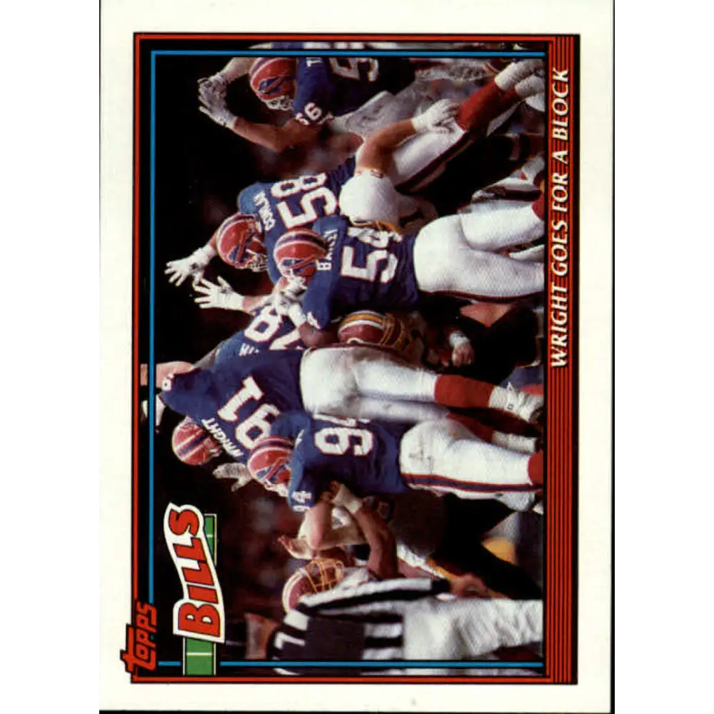 1991 Topps #629 Jeff Wright NM-MT Buffalo Bills Football Card  Image 1