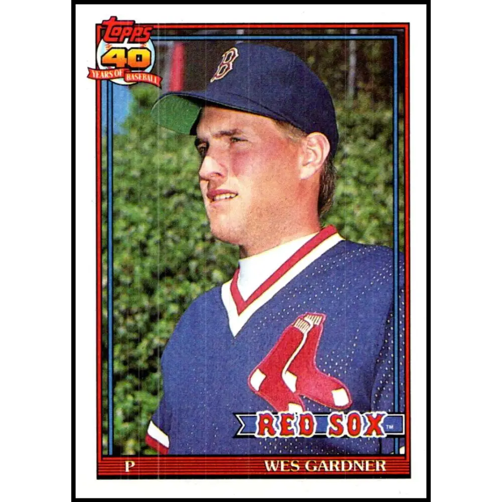1991 Topps #629 Wes Gardner NM-MT Boston Red Sox Baseball Card  Image 1