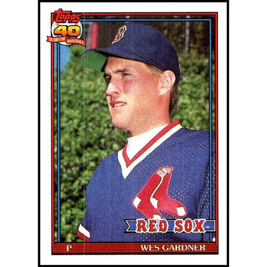 1991 Topps #629 Wes Gardner NM-MT Boston Red Sox Baseball Card  Image 1