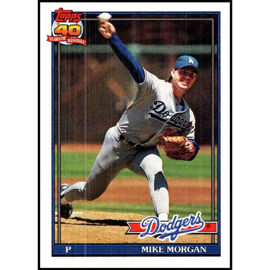 1991 Topps #631 Mike Morgan NM-MT Los Angeles Dodgers Baseball Card  Image 1