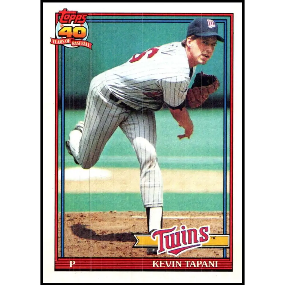 1991 Topps #633 Kevin Tapani NM-MT Minnesota Twins Baseball Card  Image 1