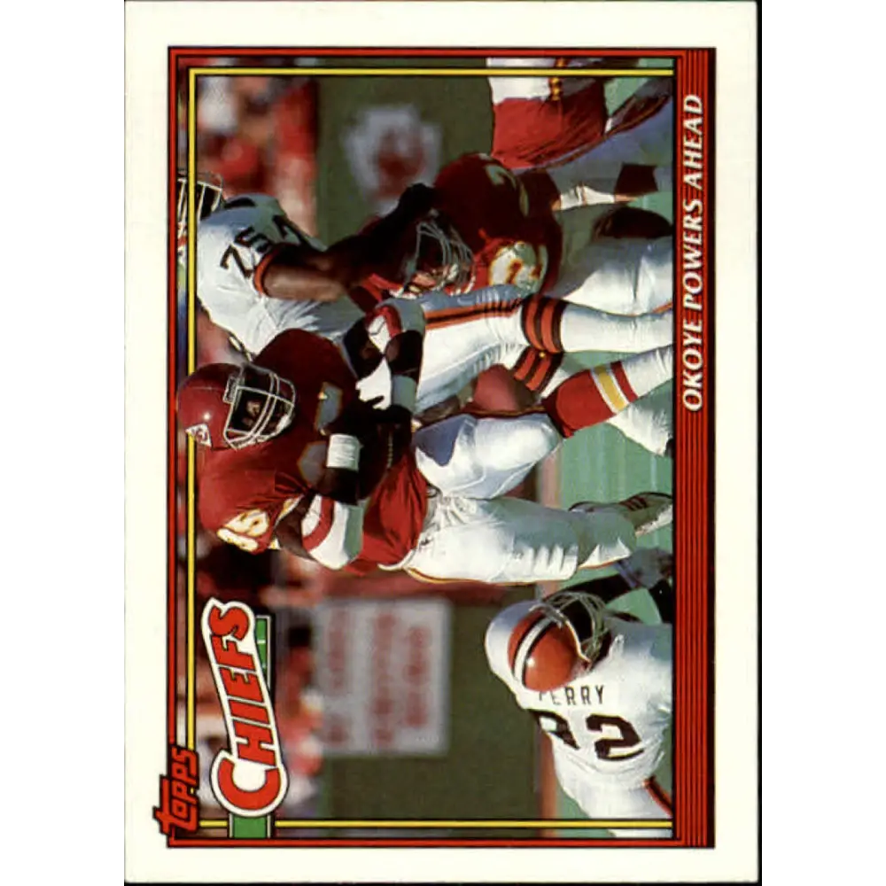 1991 Topps #639 Christian Okoye NM-MT Kansas City Chiefs Football Card  Image 1