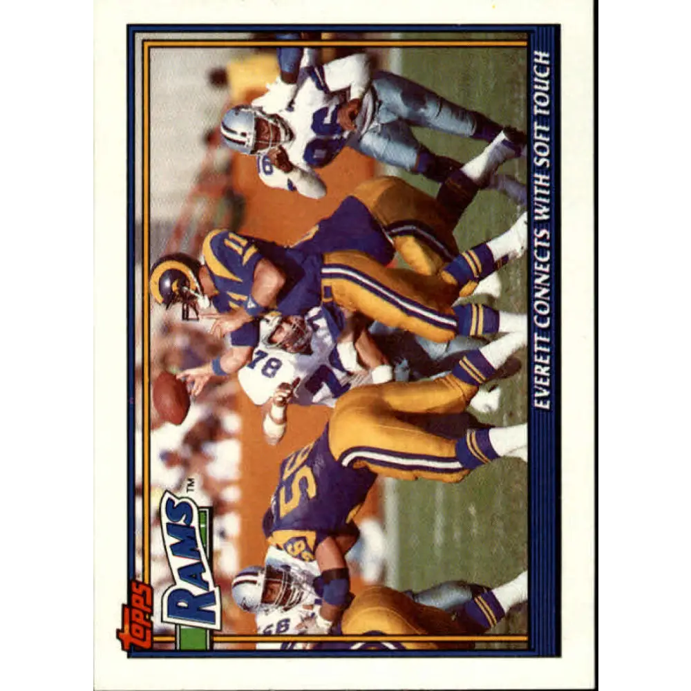 1991 Topps #641 Jim Everett NM-MT Los Angeles Rams Football Card  Image 1