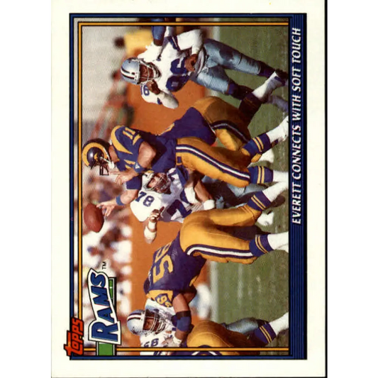 1991 Topps #641 Jim Everett NM-MT Los Angeles Rams Football Card  Image 1