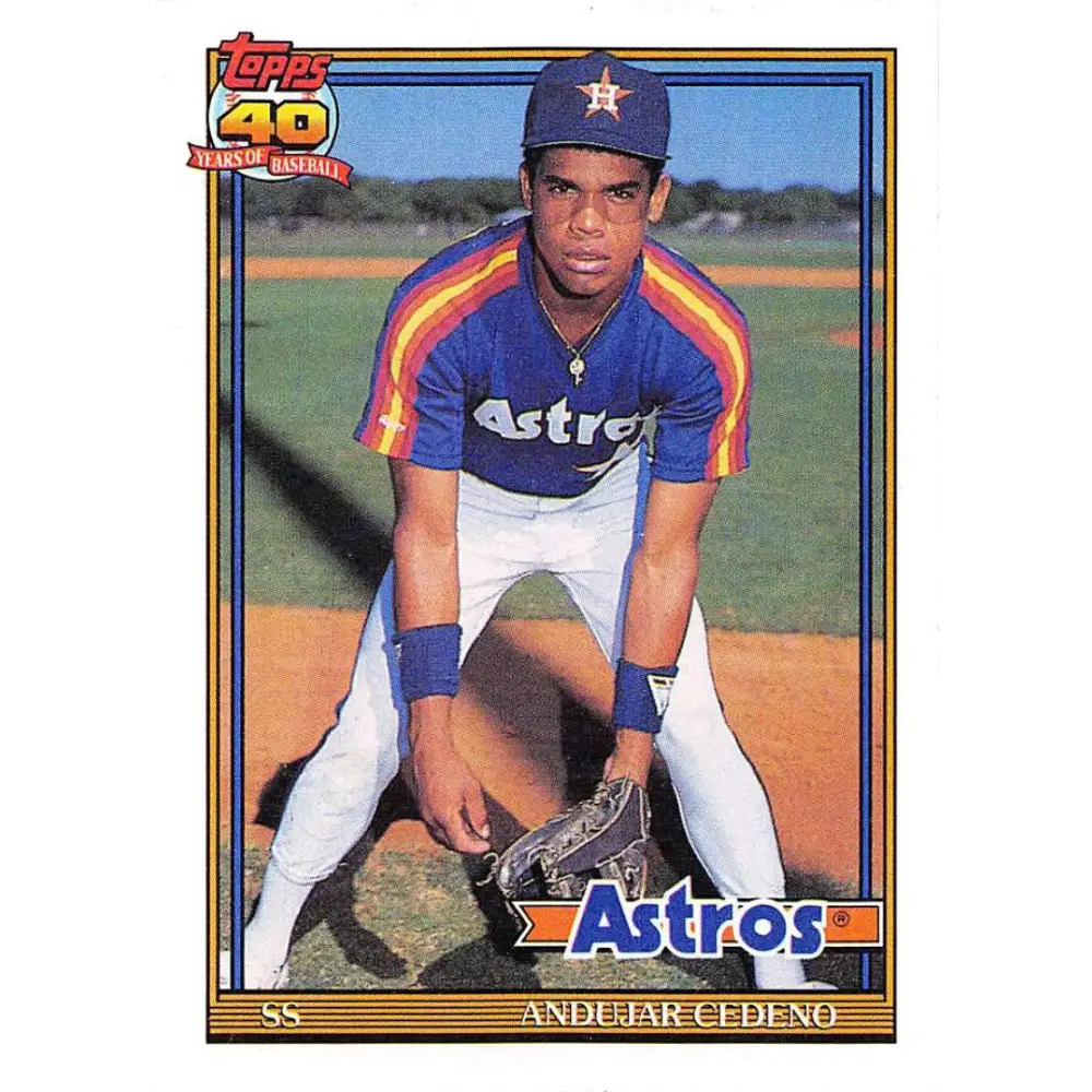 1991 Topps #646 Andujar Cedeno NM-MT Houston Astros Baseball Card  Image 1