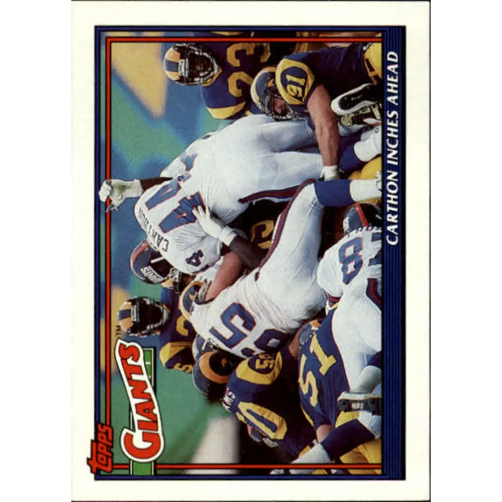 1991 Topps #646 Maurice Carthon NM-MT New York Giants Football Card  Image 1