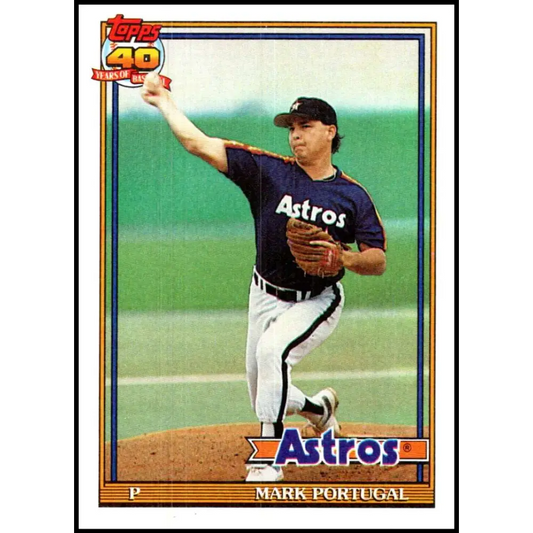 1991 Topps #647 Mark Portugal NM-MT Houston Astros Baseball Card  Image 1