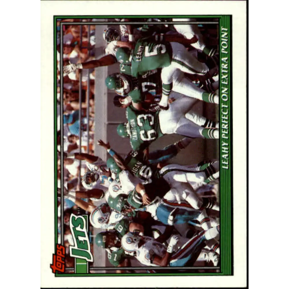 1991 Topps #647 Pat Leahy NM-MT New York Jets Football Card  Image 1