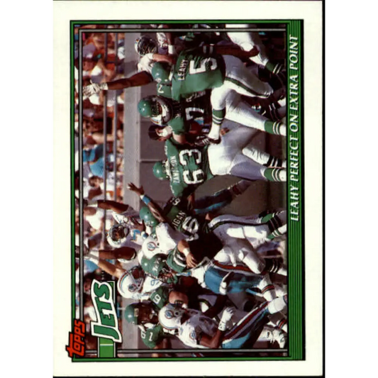 1991 Topps #647 Pat Leahy NM-MT New York Jets Football Card  Image 1