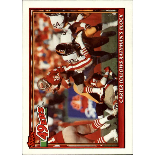 1991 Topps #652 Dexter Carter/Tom Rathman NM-MT San Francisco 49ers Football Card  Image 1