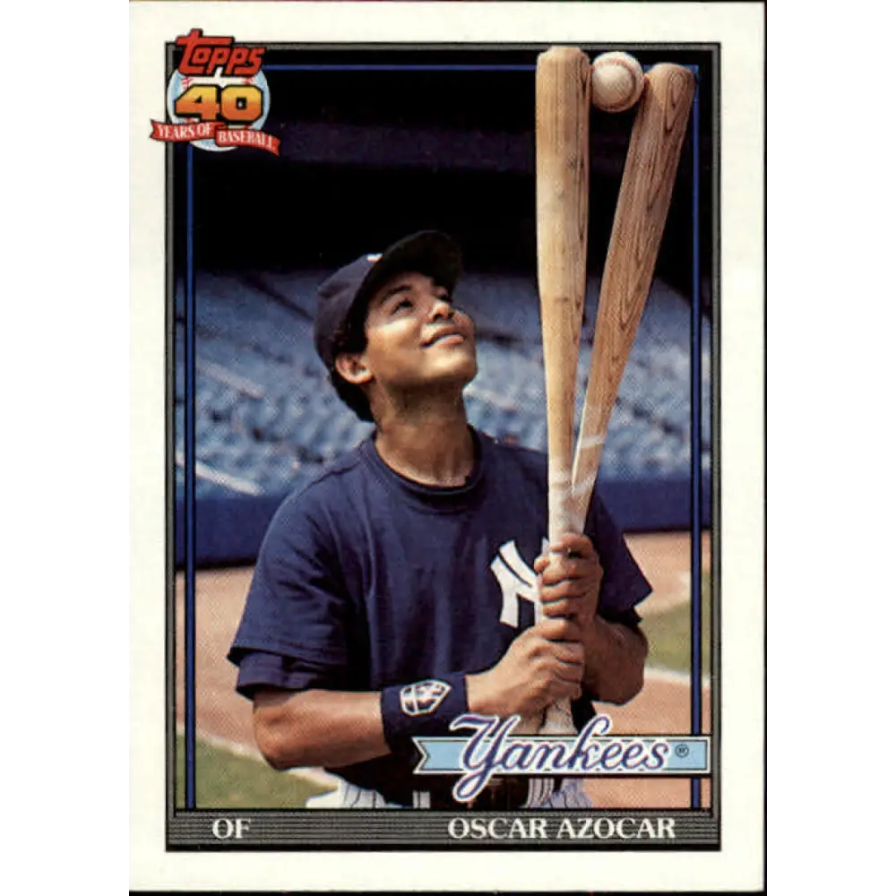 1991 Topps #659 Oscar Azocar NM-MT New York Yankees Baseball Card  Image 1