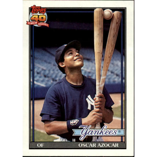 1991 Topps #659 Oscar Azocar NM-MT New York Yankees Baseball Card  Image 1