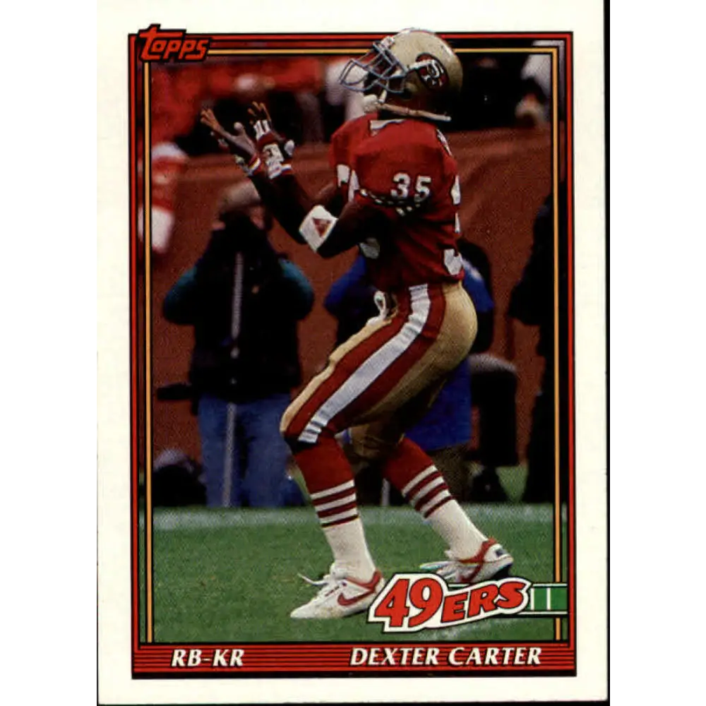 1991 Topps #66 Dexter Carter NM-MT San Francisco 49ers Football Card  Image 1