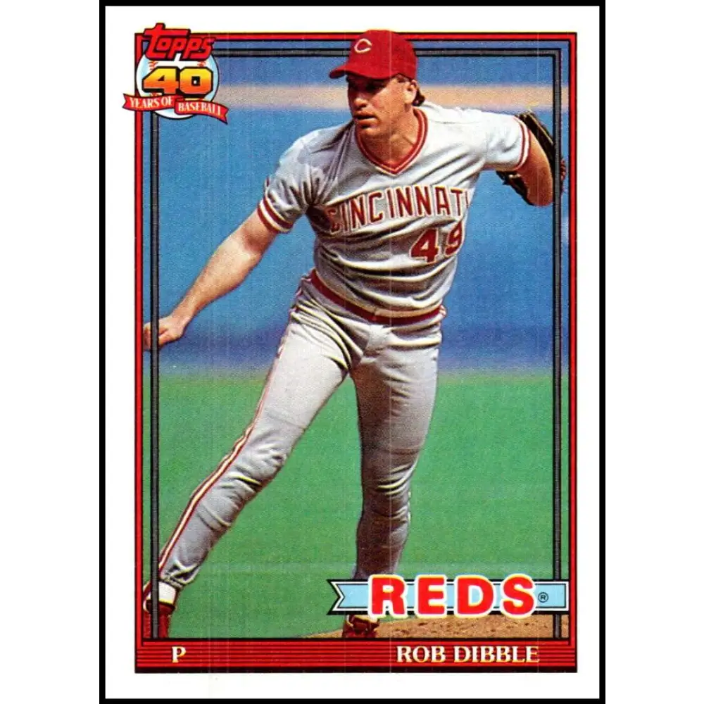 1991 Topps #662 Rob Dibble NM-MT Cincinnati Reds Baseball Card  Image 1